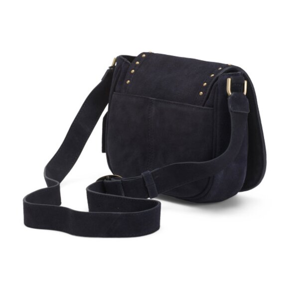 SOLD OUT HAUTE HIPPIE STYLE Suede Stud Crossbody In Navy - Picture 4 of 4